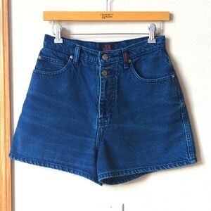 Vintage Sasson High Rise Dark Wash Denim Shorts --modern size 2 to size 4